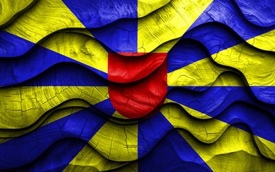 4k, West Flanders flag, Provinces of Belgium, wooden 3D waves flags, Day of West Flanders, flag of West Flanders, Belgium, West Flanders wooden flag, Europe, Belgian provinces, West Flanders