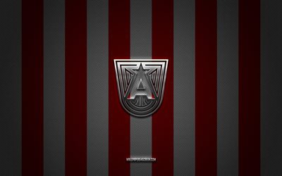 Atlanta Dream logo, American basketball club, WNBA, red white carbon background, Atlanta Dream emblem, basketball, Atlanta Dream, USA