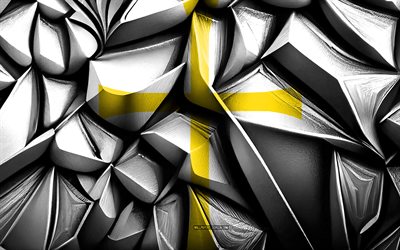 علم تروديلاج, 4k, نسيج إبداعي ثلاثي الأبعاد, علم تروديلاج ثلاثي الأبعاد, المناطق النرويجية, النرويج, فن ثلاثي الأبعاد, علم منطقة تروديلاج, تروديلاج