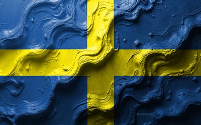 वेरोना झंडा, 4k, पत्थर की लहर बनावट, इतालवी शहरों के झंडे, वेरोना का झंडा, 3डी वेरोना झंडा, इटली, वेरोना शहर का झंडा, वेरोना