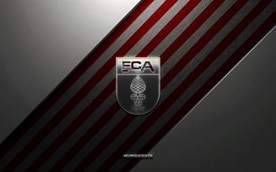 fc augsburgin logo, 4k, teräs tausta, saksan jalkapalloseura, punaiset valkoiset viivat, fc augsburgin tunnus, bundesliiga, fc augsburg, saksa, jalkapallo, fc augsburg metallilogo, fc augsburgin vaakuna