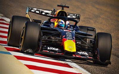 4k, max verstappen, pista de rodadura, red bull rb22, 2026 coches, red bull f1, fórmula 1, f1, carreras de toro rojo, max verstappen rb22, red bull fórmula 1, coche de carreras red bull 2026, rb22