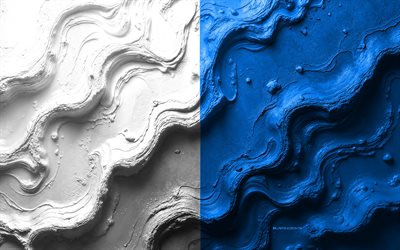 ब्रेशिया झंडा, 4k, पत्थर की लहर बनावट, इतालवी शहरों के झंडे, ब्रेशिया का झंडा, 3डी ब्रेशिया झंडा, इटली, ब्रेशिया शहर का झंडा, ब्रेशिया