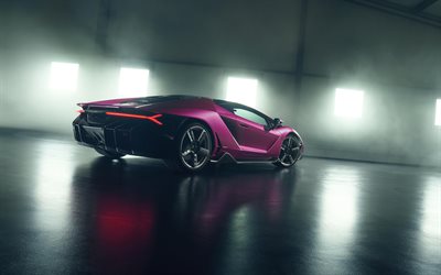 2025, lamborghini centenario, näkymä takaa, ulkopuoli, violetti lamborghini centenario, lamborghini centenario viritys, superautot, italialaiset urheiluautot, lamborghini