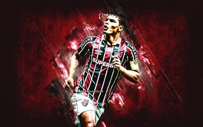 thiago silva, fluminense fc, calciatore brasiliano, sfondo di pietra bordeaux, grunge art, brasile, serie a, fluminense, calcio, thiago silva fluminense