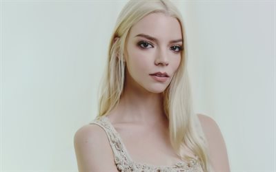 アーニャ・テイラー・ジョイ, 肖像画, ベージュのドレス, 写真撮影, アーニャ・ジョセフィン・マリー・テイラー・ジョイ, アメリカの女優, anya taylor joy photoshoot, ハリウッド