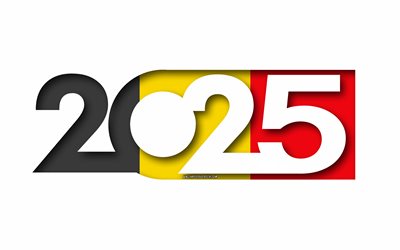 2025 Belgium, white background, USA, minimal art, 2025 Belgium concepts, Belgium 2025, flag of Belgium, 2025 Belgium background, Belgium flag