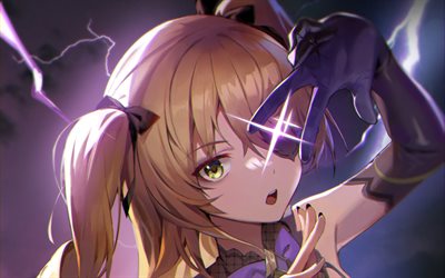 フィッシュ, 照明, genshin impact, アニメキャラクター, アートワーク, genshinはキャラクターに影響を与えます, fischl genshin impact