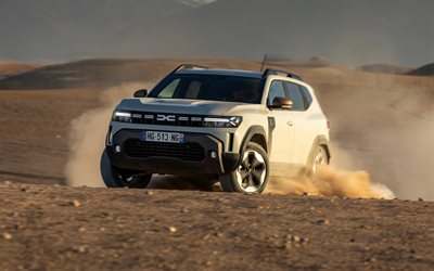 4k, dacia duster extreme híbrido g 4x4, polvo, desierto, 2026 coches, fuera de la carretera, dacia duster, cruces, 2026 dacia duster, coches rumanos, dacia