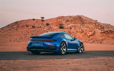 4k, porsche 911 turbos, vue arrière, 2026 voitures, supercars, porsche 911 turbo s 2026, voitures allemandes, porsche
