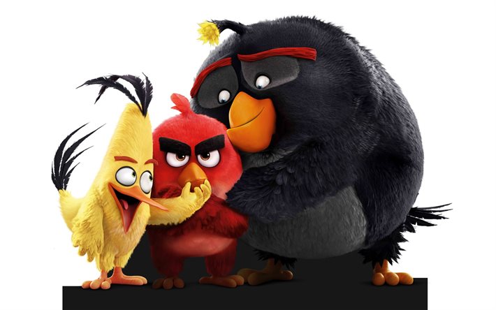 Les Oiseaux en colère, En 2016, le Film, les oiseaux, les personnages