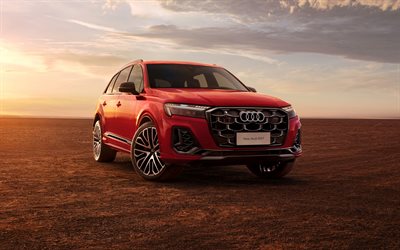 4k, audi sq7, desierto, suvs, 2025 autos, fuera de la carretera, autos de lujo, 2025 audi sq7, red audi sq7, autos alemanes, audi