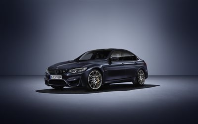 berlines, 2016, BMW M3, série 3, F30, studio, gris BMW