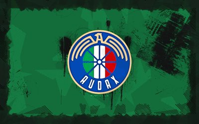 Audax Italiano grunge logo, 4k, Liga de Primera, red grunge background, soccer, Audax Italiano emblem, football, Audax Italiano logo, Audax Italiano, Chilean football club, Audax Italiano FC