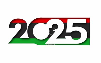 2025 libyen, weißer hintergrund, libyen, minimale kunst, 2025 libyenkonzepte, libyen 2025, flagge von libyen, 2025 libyenhintergrund, libyen flagge