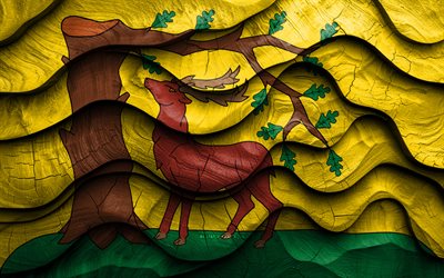 4k, drapeau de berkshire, comtés d'angleterre, drapeaux d'ondes 3d en bois, jour de berkshire, angleterre, drapeau en bois de berkshire, royaume uni, comtés anglais, berkshire