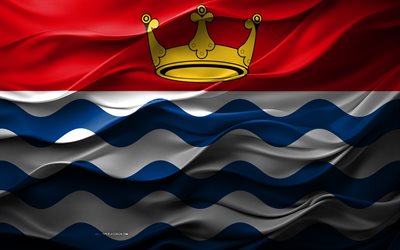 4k, bandera del gran londres, condados ceremoniales de inglaterra, 3d greater london flag, inglaterra, bandera de bedfordshire, textura 3d, día del gran londres, símbolos nacionales ingleses, arte 3d, greater london