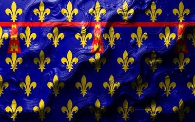 Artois flag, 4k, stone wave texture, Flag of Artois, 3D Artois flag, France, flags of provinces of France, Artois