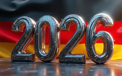 4k, alemania 2026, arte 3d creativo, alemania 2026 dígitos, arte 3d, alemania, feliz año nuevo 2026, bandera alemana, 2026 dígitos 3d, 2026 conceptos, 2026 alemania