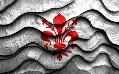 4k, bandera de florencia, ciudades de italia, banderas de ondas 3d de madera, día de florencia, italia, bandera de madera de florence, ciudades italianas, florencia