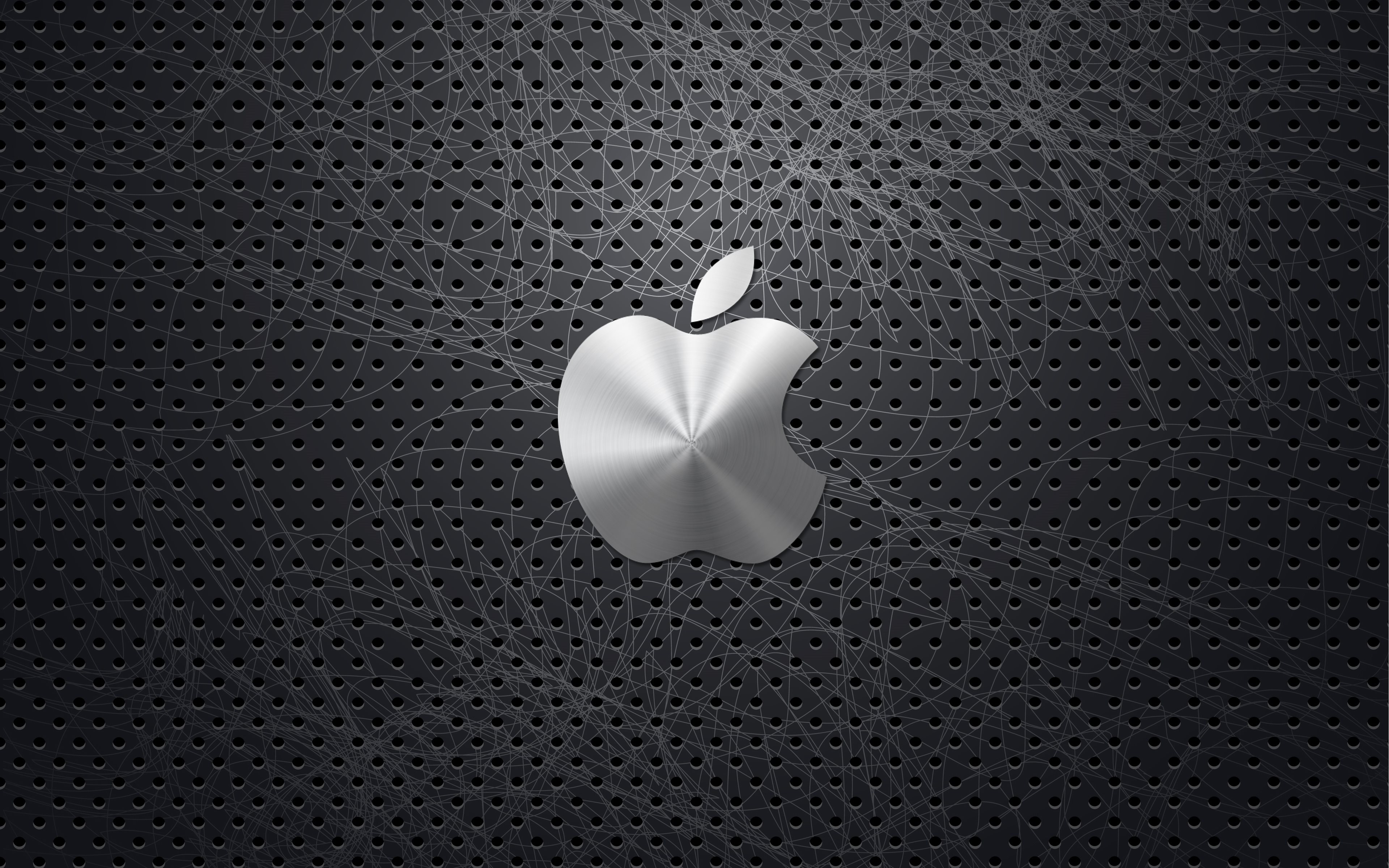 Download wallpapers 4k, Apple logo, metal grid, art, Apple, creative ...